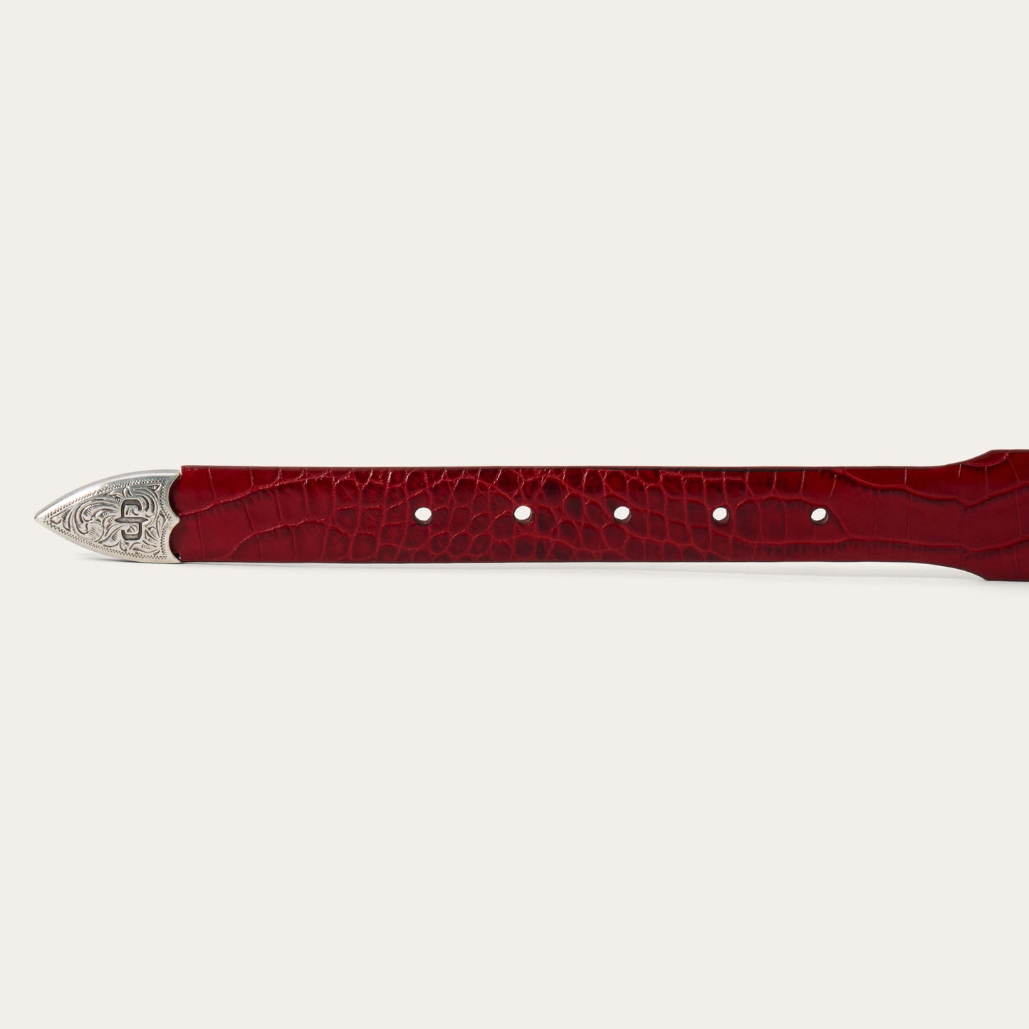 Croco Print Tapered Belt