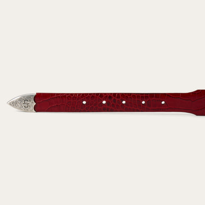 Croco Print Tapered Belt
