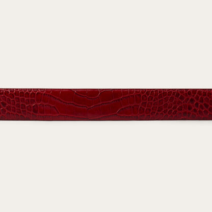 Croco Print Tapered Belt