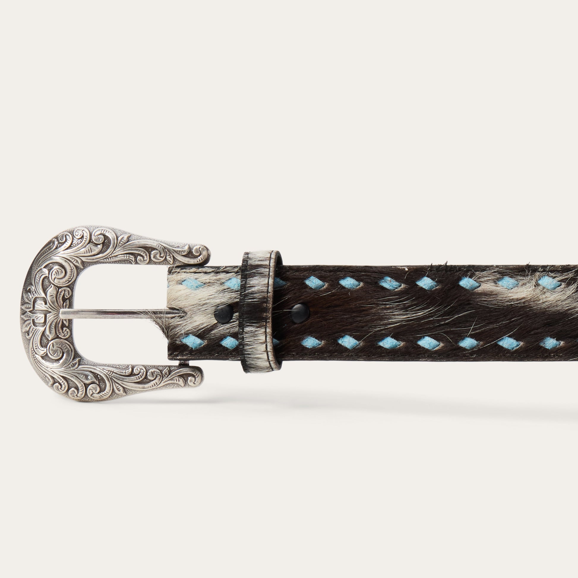 Hair-On-Hide Laced Belt