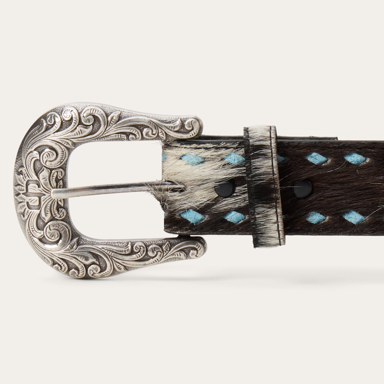 Hair-On-Hide Laced Belt