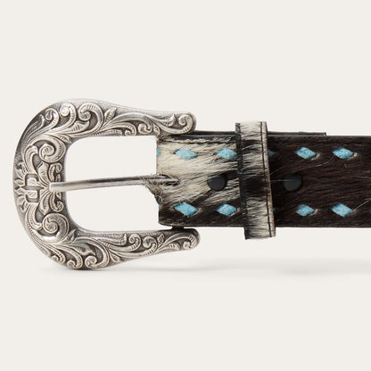 Hair-On-Hide Laced Belt