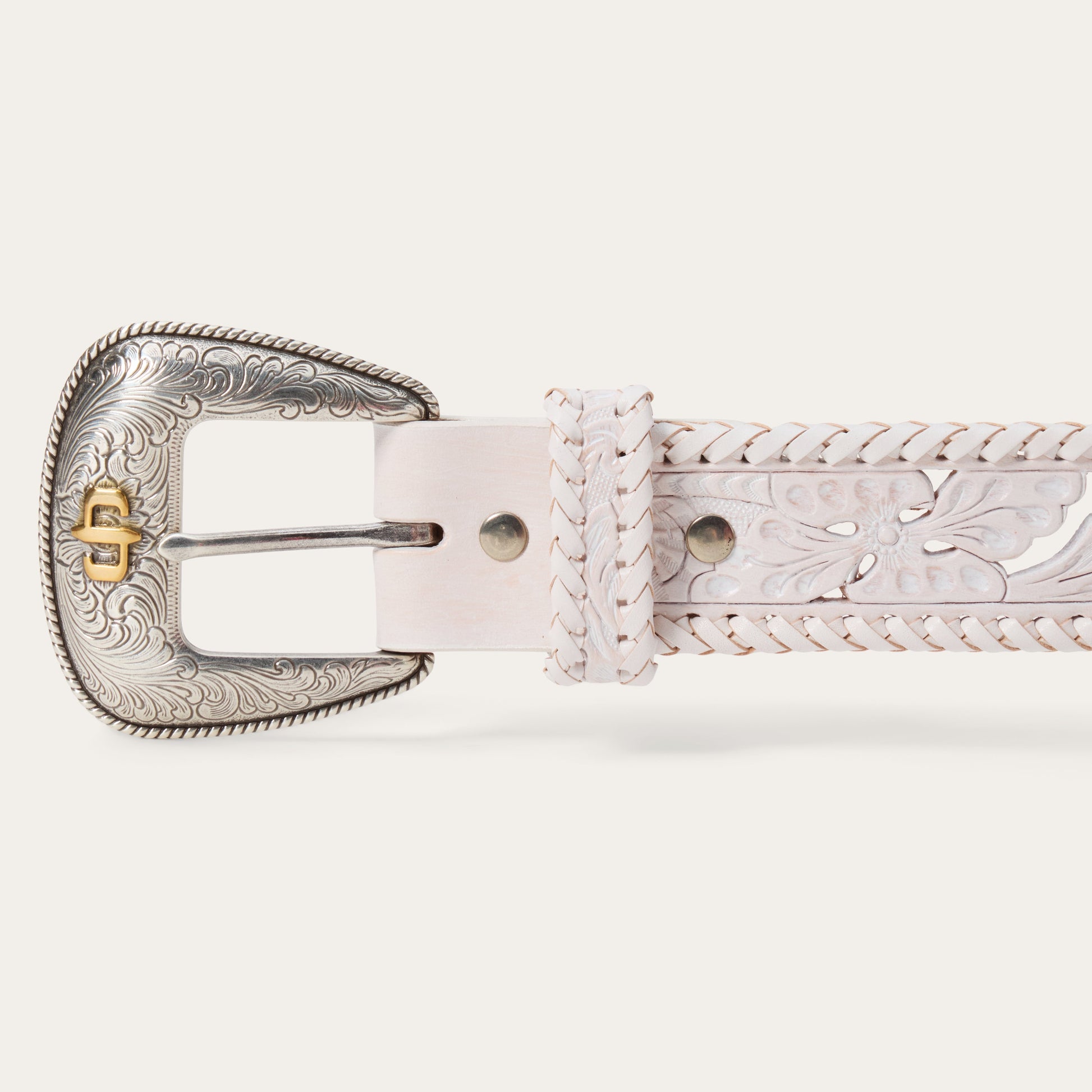 Tooled Laced Edge Belt
