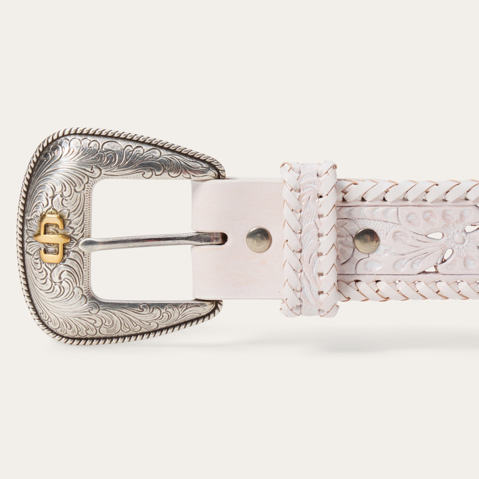 Tooled Laced Edge Belt