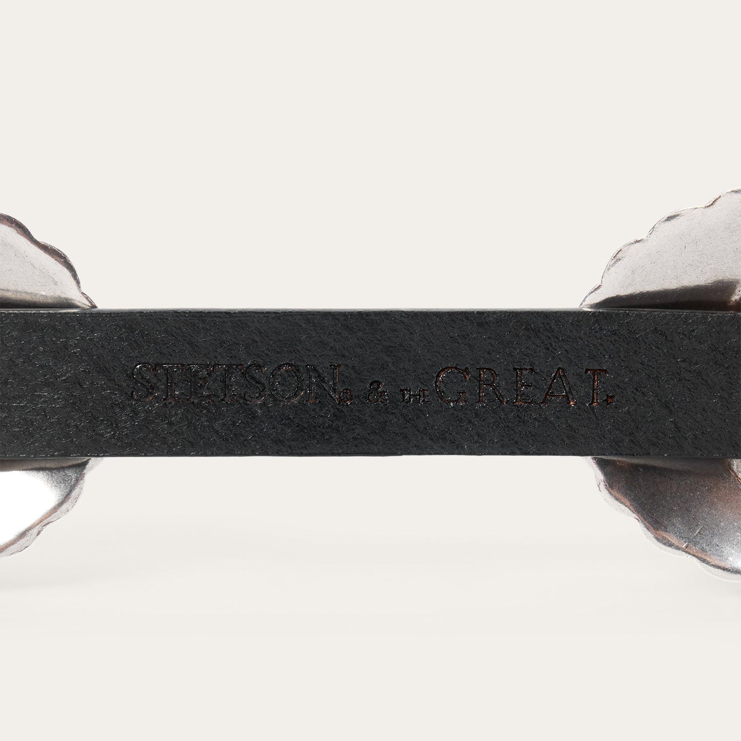 Stetson & THE GREAT. Tooled Leather Concho Belt