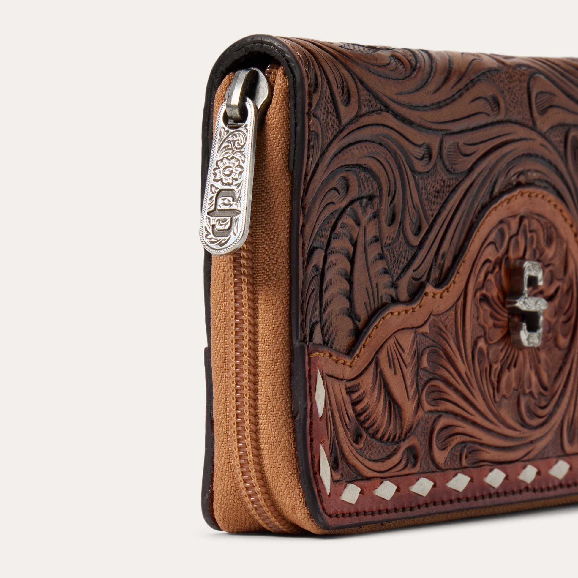 Tooled Zip Wallet