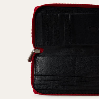 Tooled Croco Embossed Zip Wallet