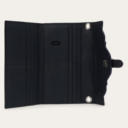 Croco Embossed Clutch Wallet