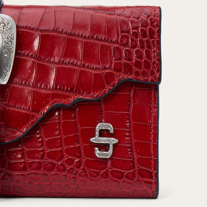 Croco Embossed Clutch Wallet