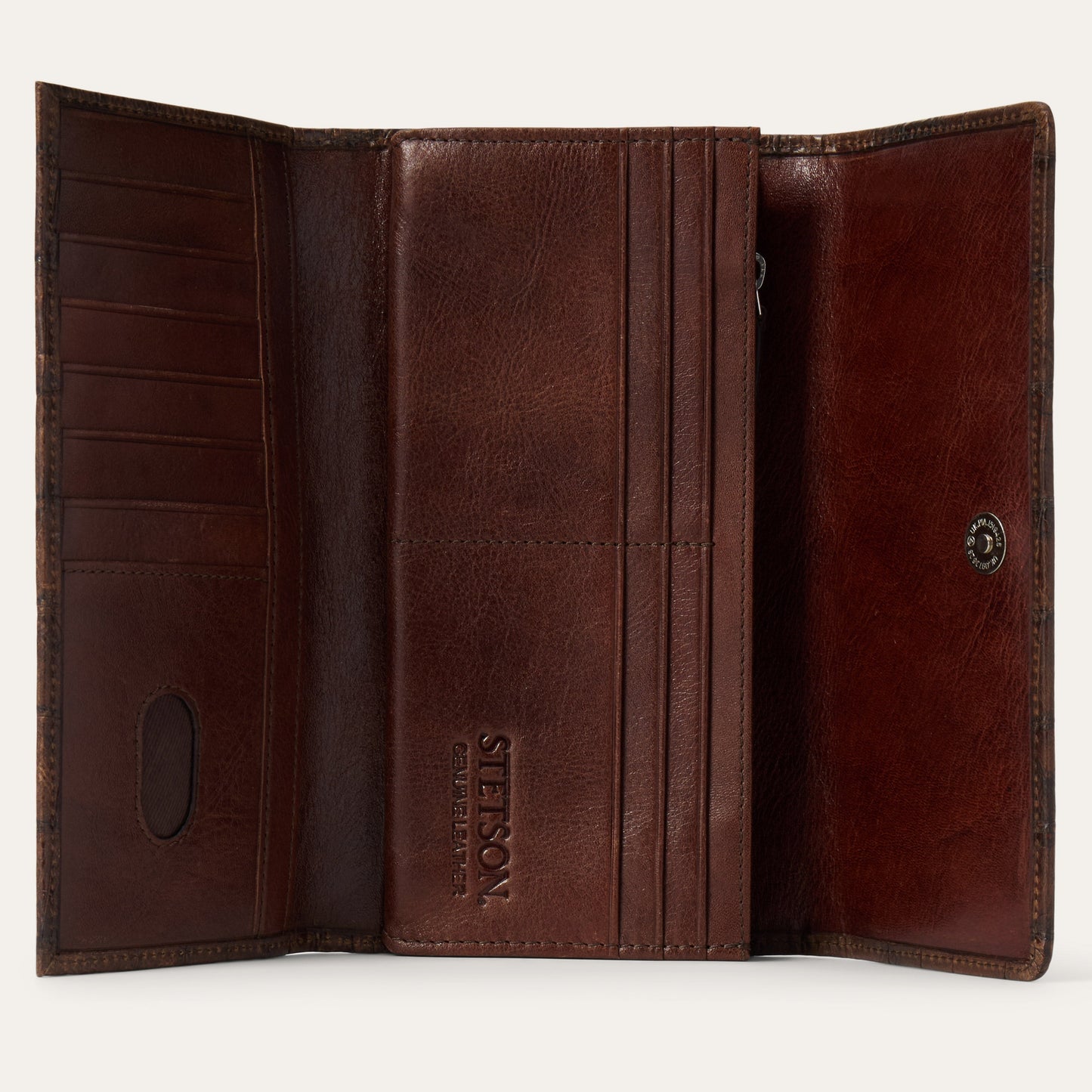 Croco Embossed Front Flap Wallet