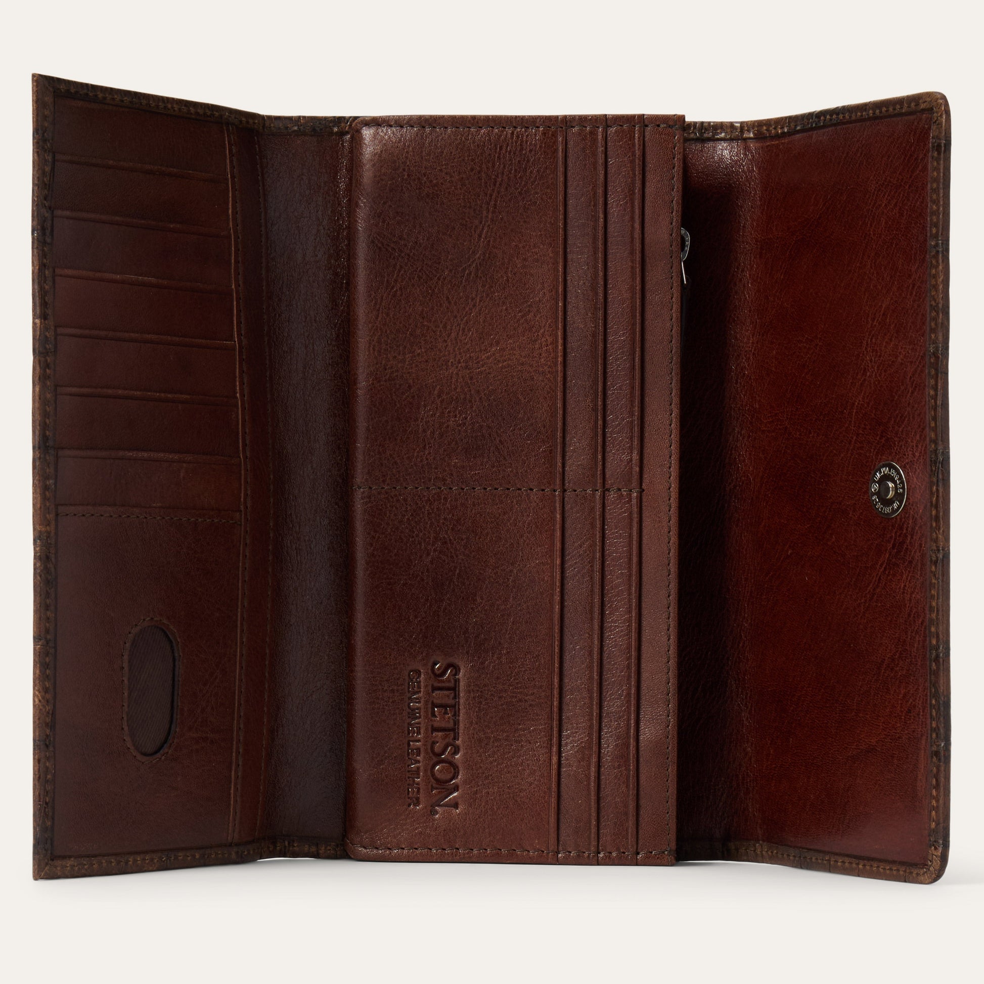 Croco Embossed Front Flap Wallet