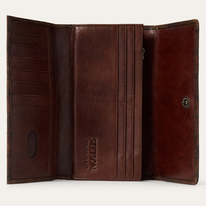 Croco Embossed Front Flap Wallet