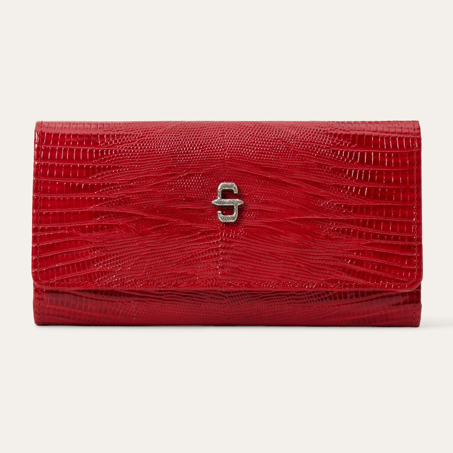 Lizard Embossed Front Flap Wallet