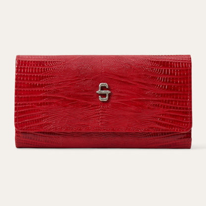 Lizard Embossed Front Flap Wallet