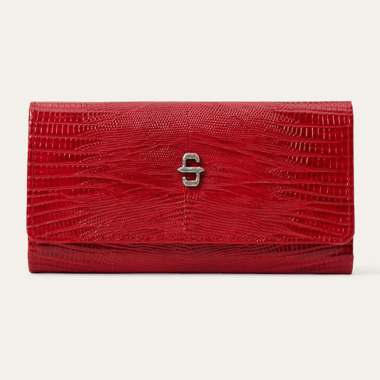 Lizard Embossed Front Flap Wallet