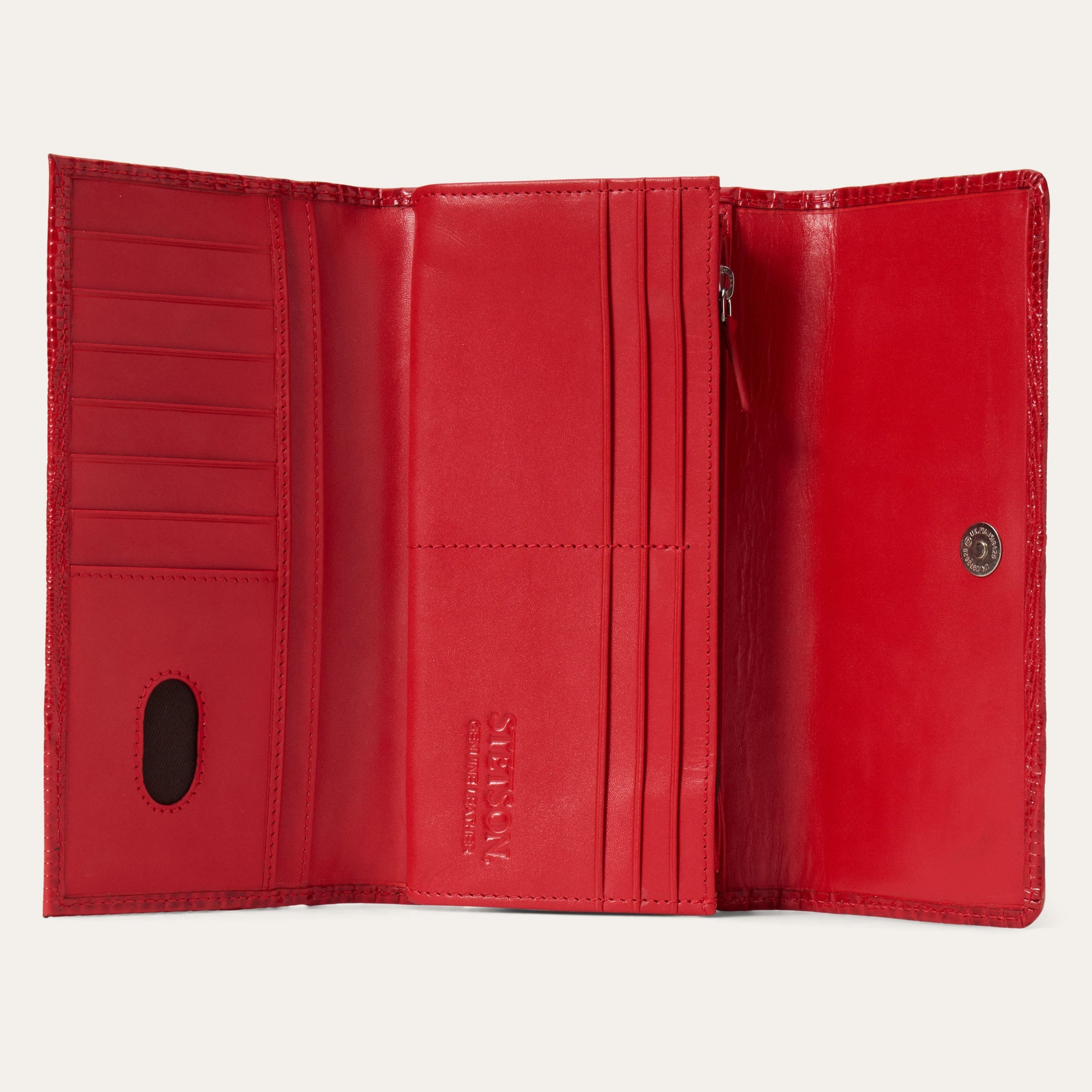 Lizard Embossed Front Flap Wallet