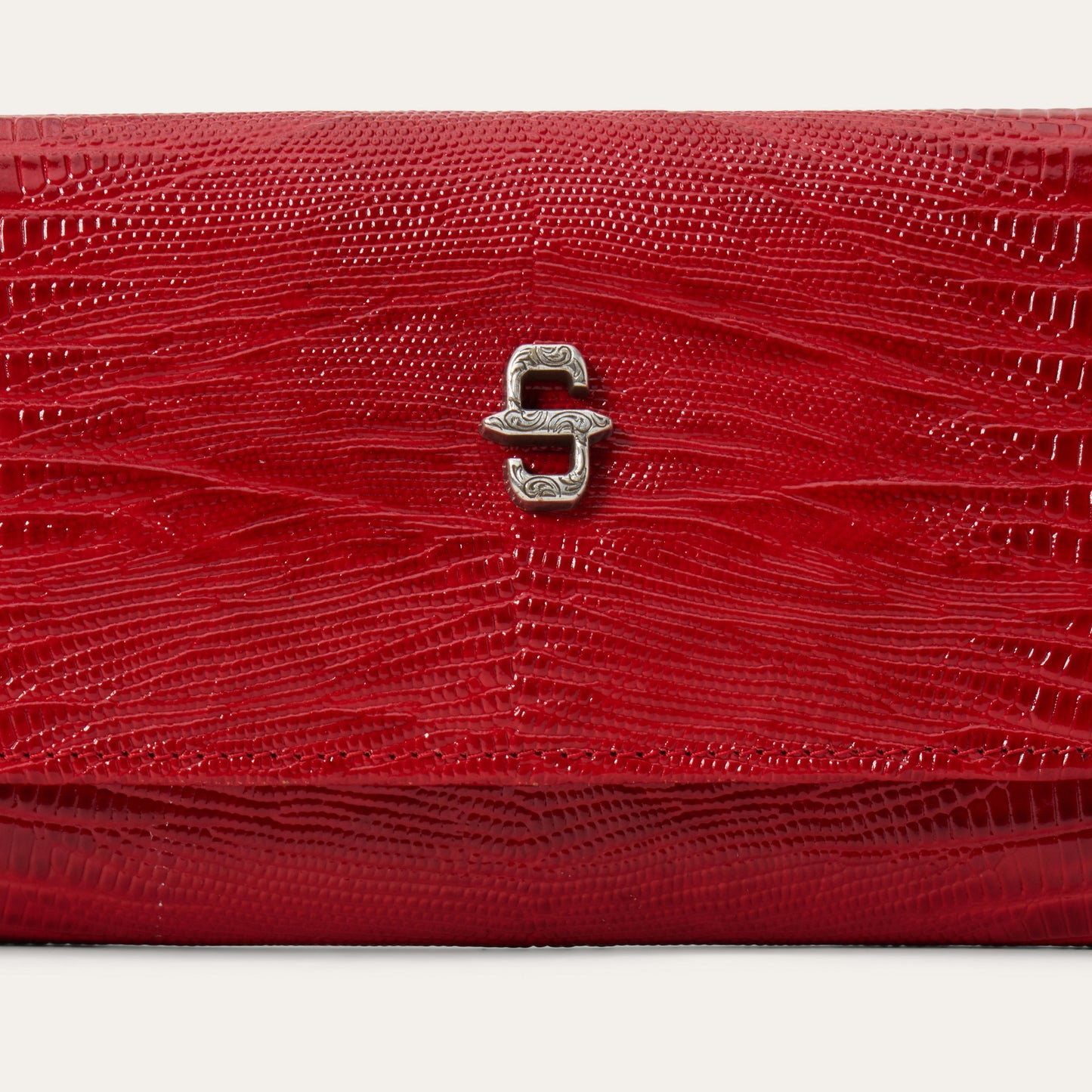 Lizard Embossed Front Flap Wallet