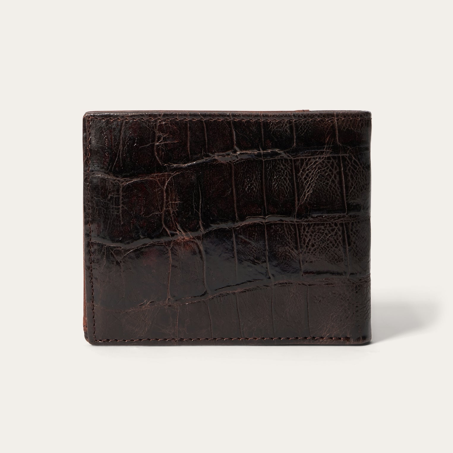 Tooled Embossed Croco Bi-Fold Wallet