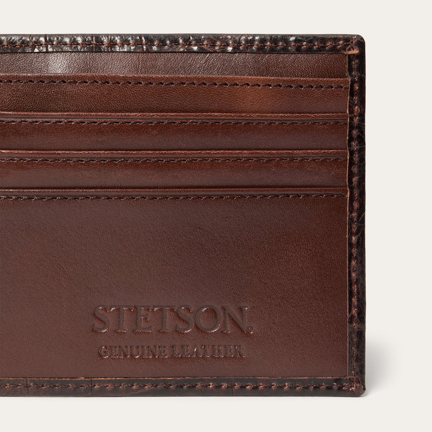 Tooled Embossed Croco Bi-Fold Wallet