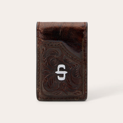 Tooled Embossed Croco Money Clip