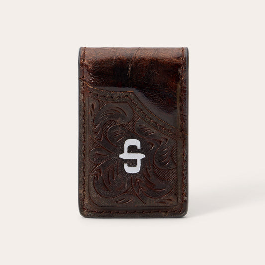 Tooled Embossed Croco Money Clip