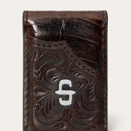 Tooled Embossed Croco Money Clip