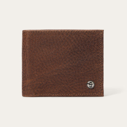 Bison Leather Stetson Rivet Bi-Fold Wallet