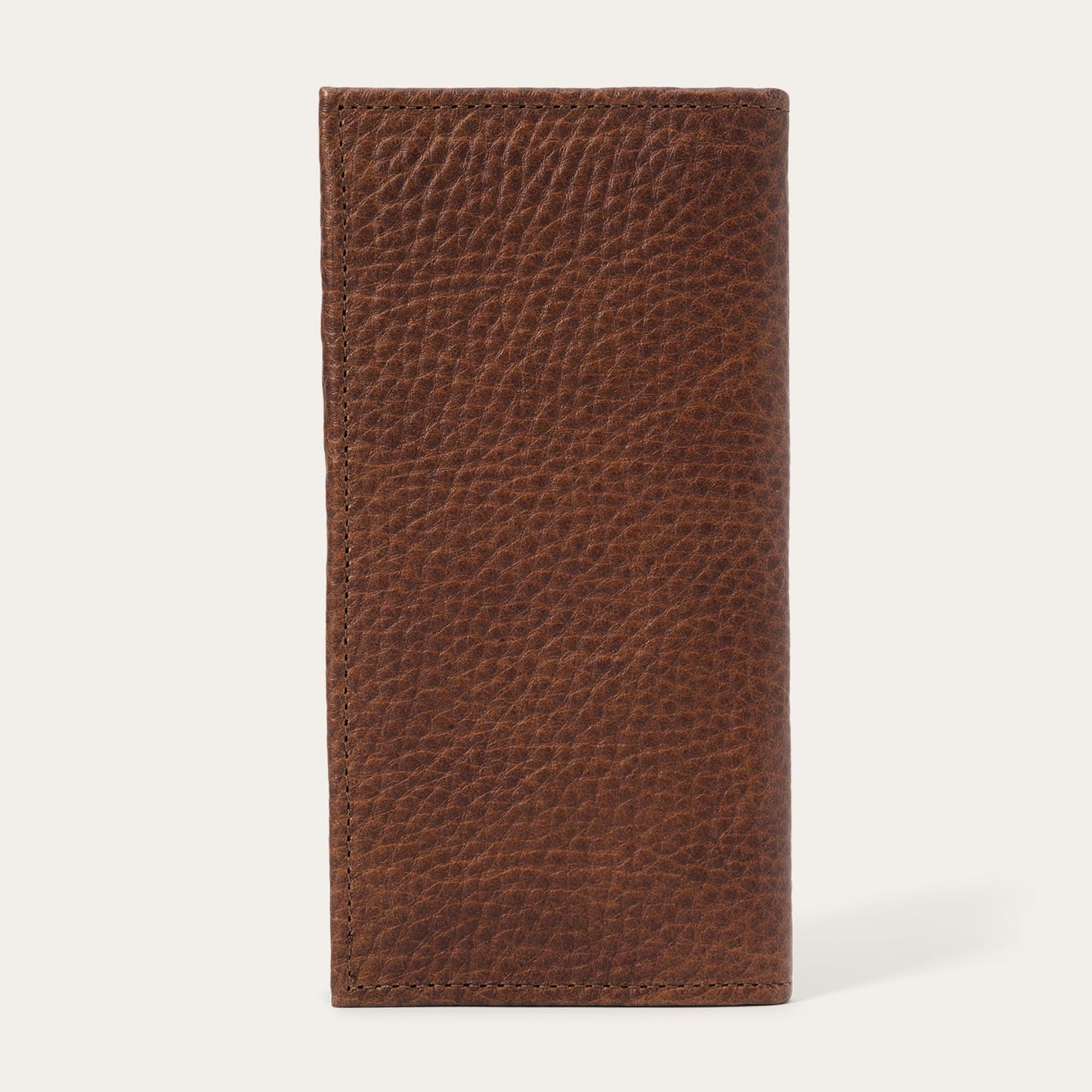 Bison Leather Stetson Rivet Checkbook Wallet