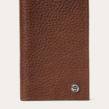 Bison Leather Stetson Rivet Checkbook Wallet