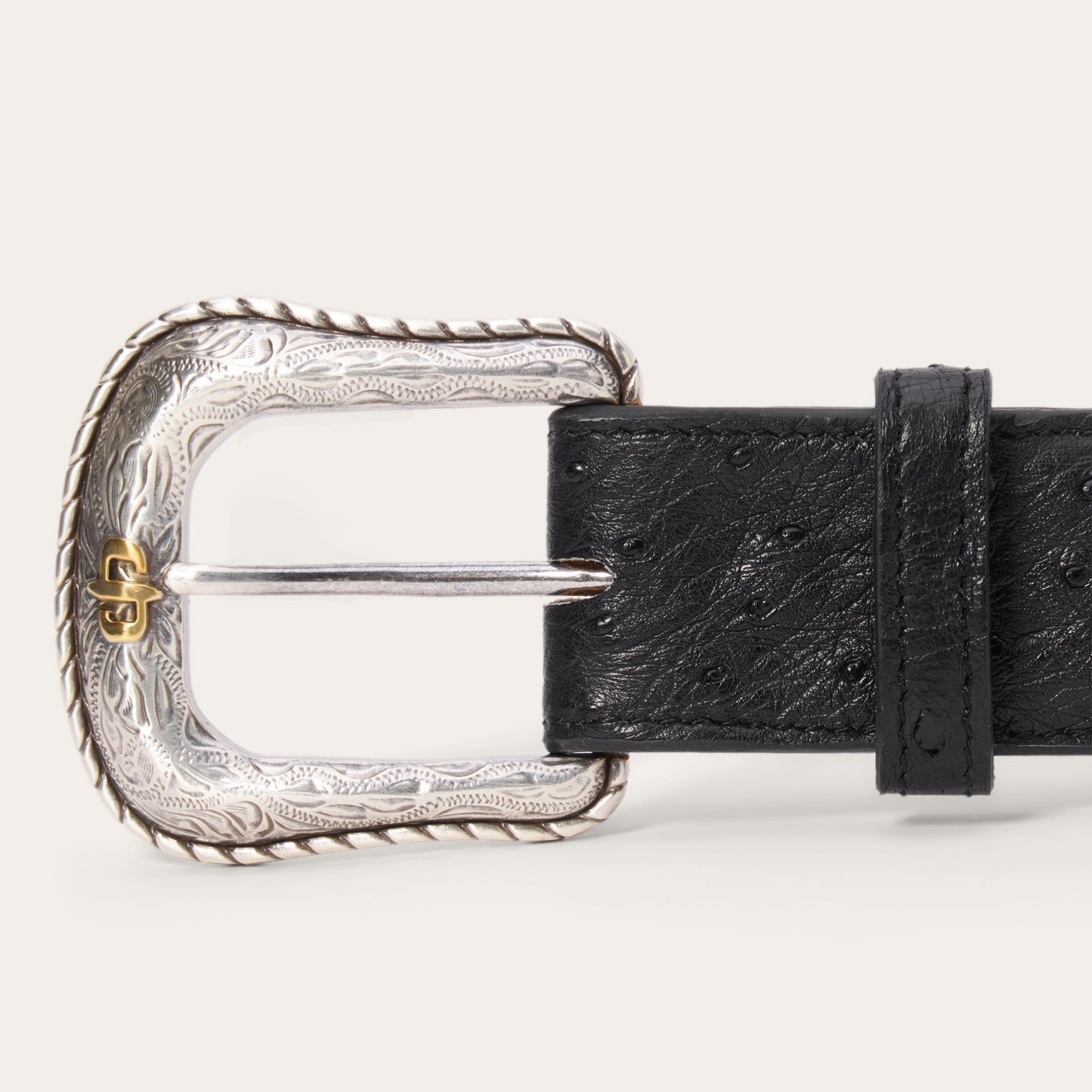 Ostrich Western Tab Belt
