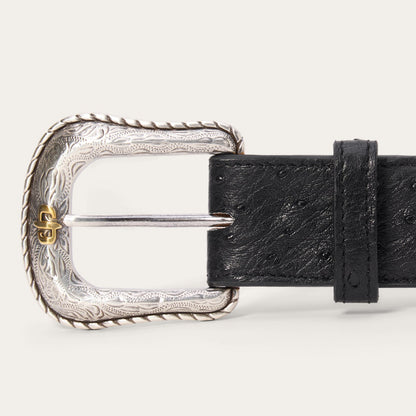 Ostrich Western Tab Belt