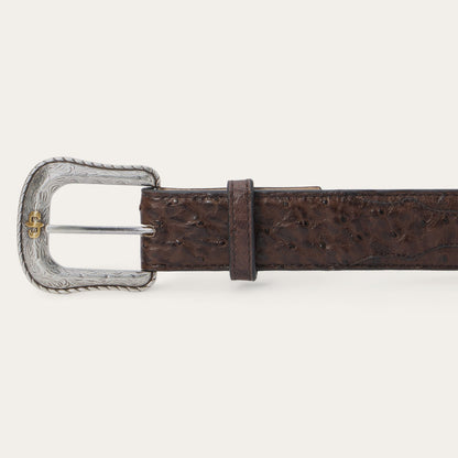 Ostrich Western Tab Belt