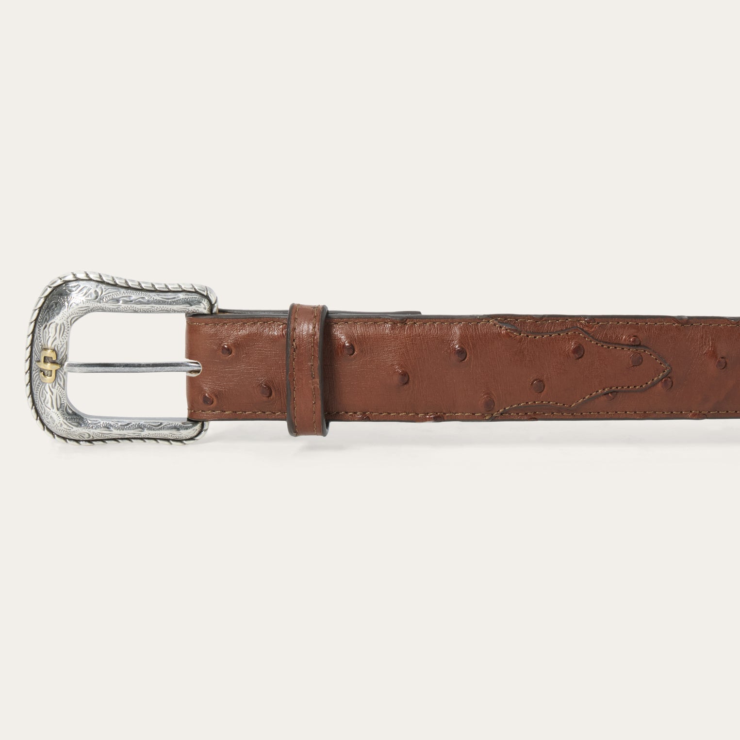 Ostrich Western Tab Belt