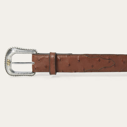 Ostrich Western Tab Belt