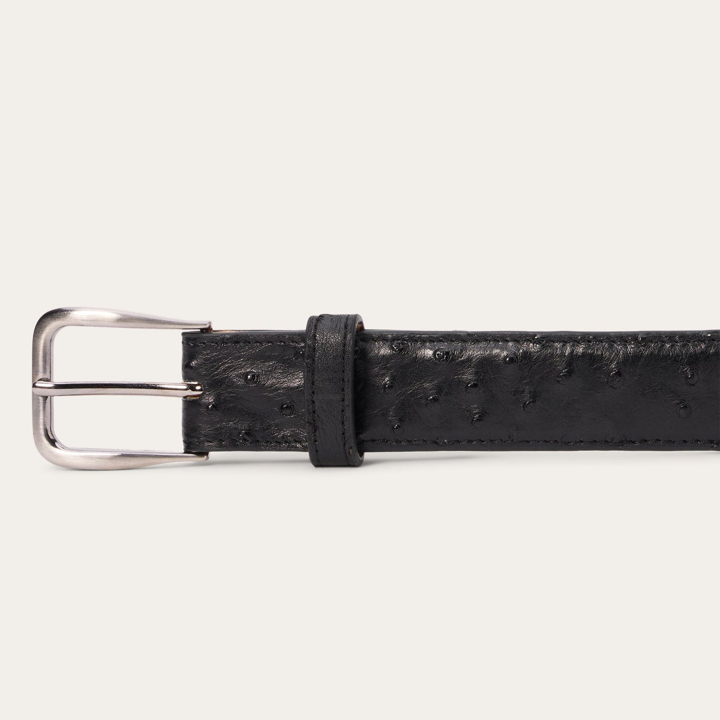 Ostrich Western Tab Belt - 1 1/4" Width