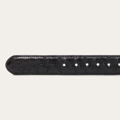 Ostrich Western Tab Belt - 1 1/4" Width