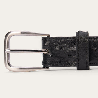 Ostrich Western Tab Belt - 1 1/4" Width