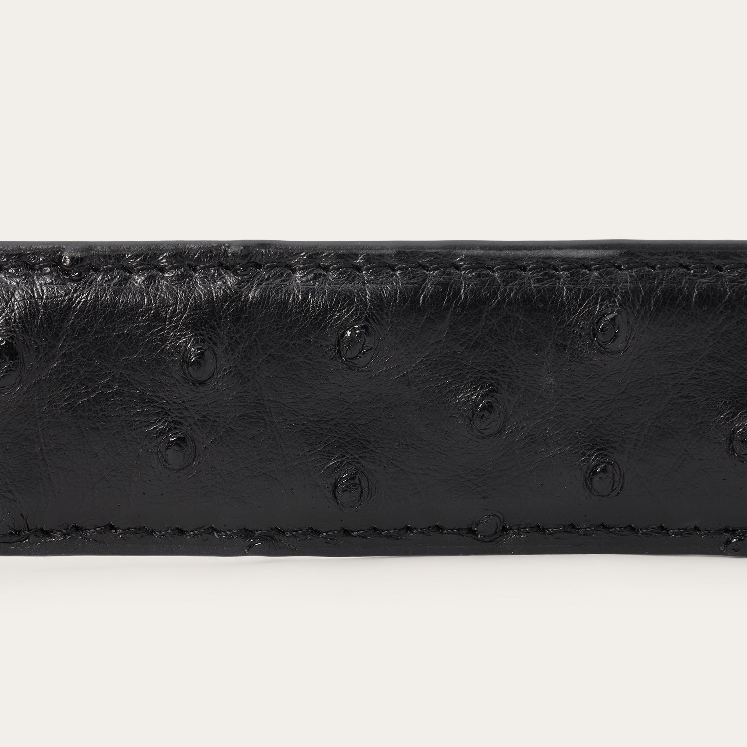 Ostrich Western Tab Belt - 1 1/4" Width