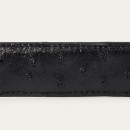 Ostrich Western Tab Belt - 1 1/4" Width