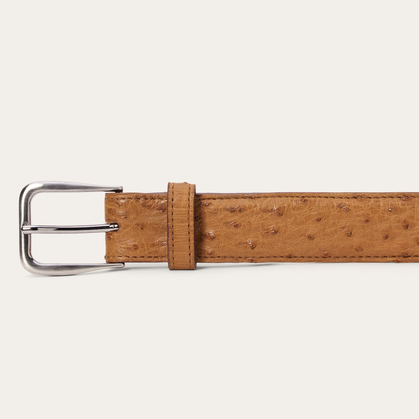 Ostrich Western Tab Belt - 1 1/4" Width