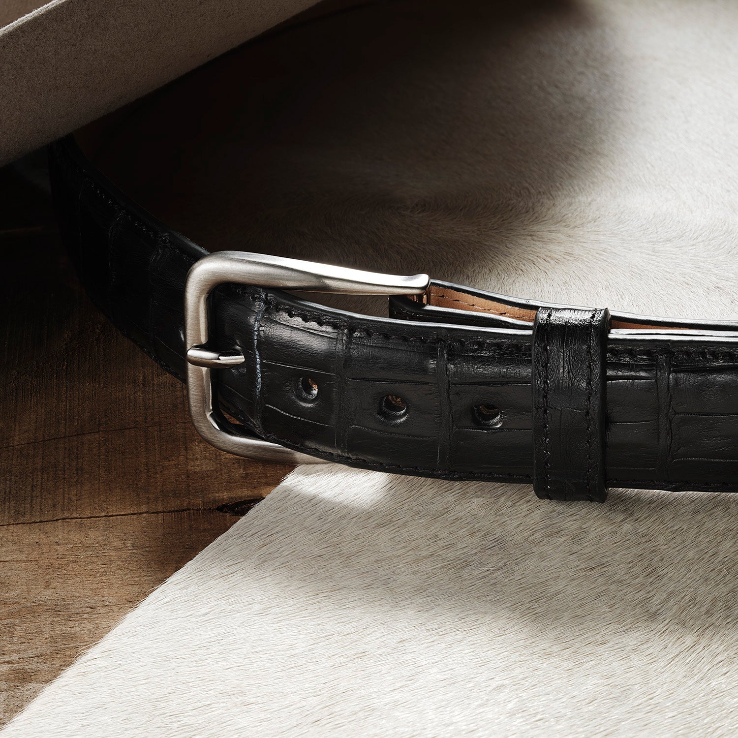 Caiman Western Tab Belt - 1 1/4" Width