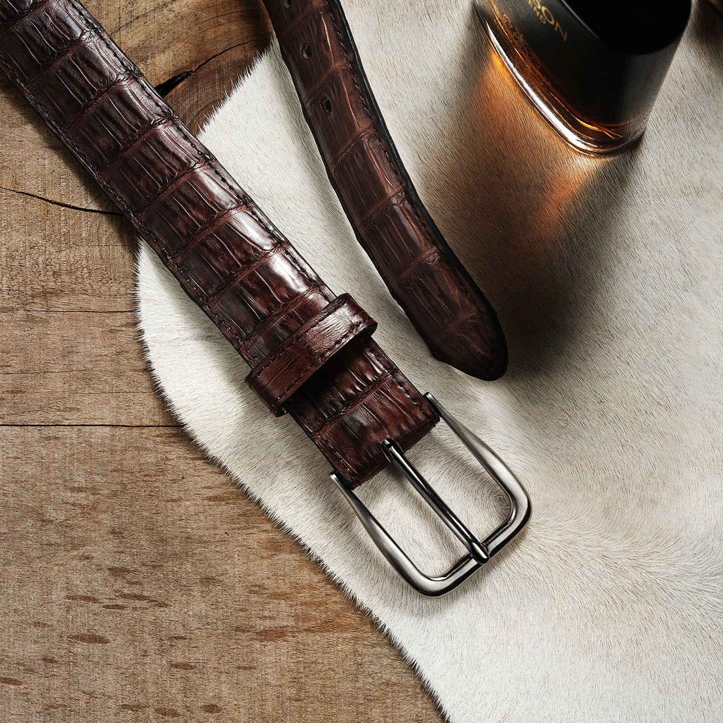 Caiman Western Tab Belt - 1 1/4" Width