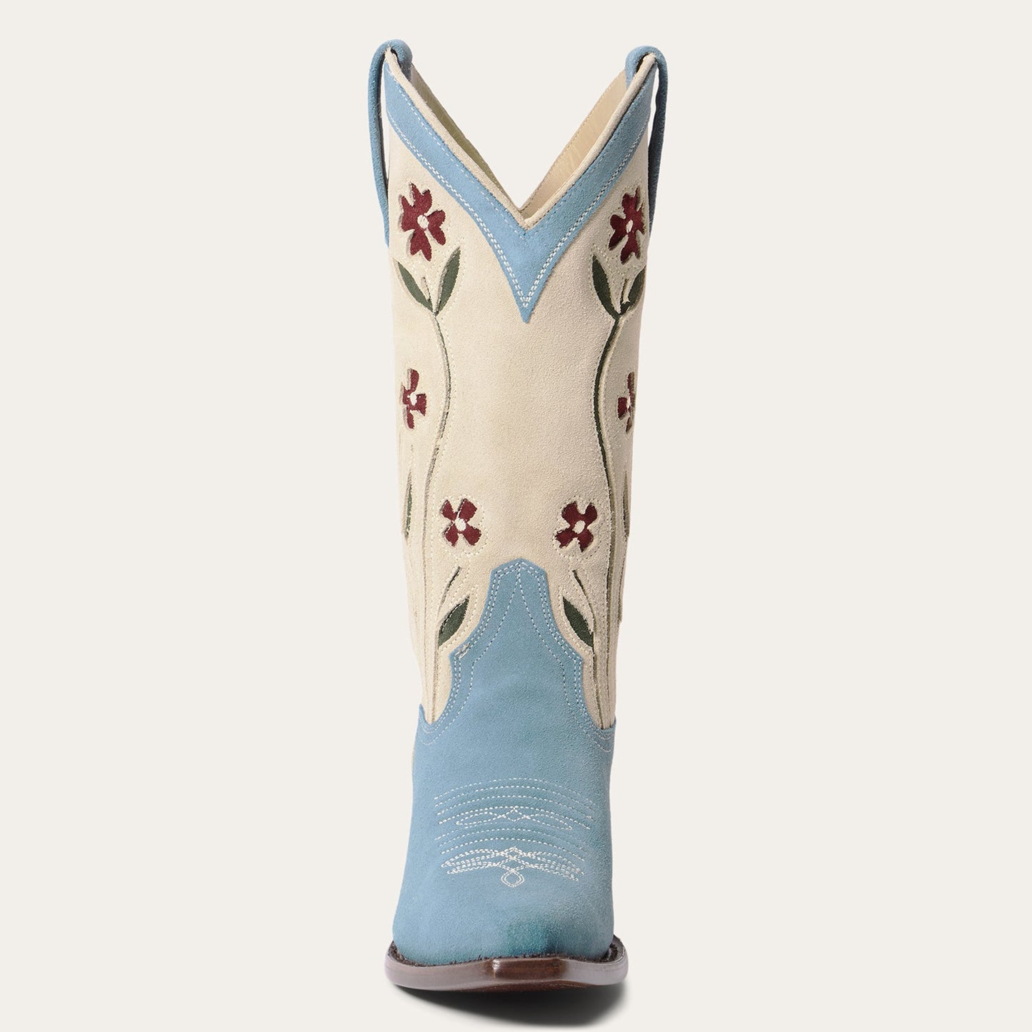 Stetson & THE GREAT. Suede Floral Cowboy Boot