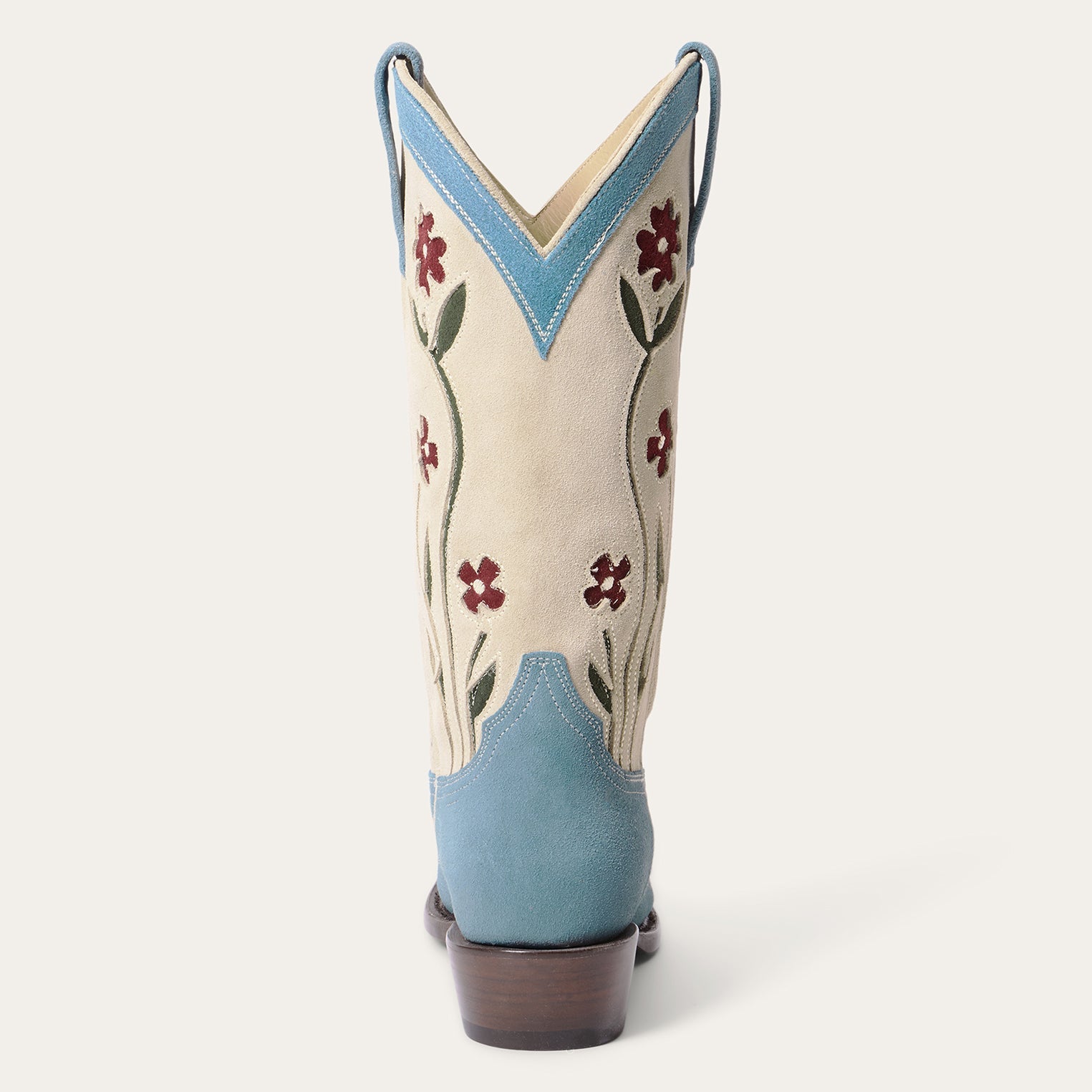 Stetson & THE GREAT. Suede Floral Cowboy Boot
