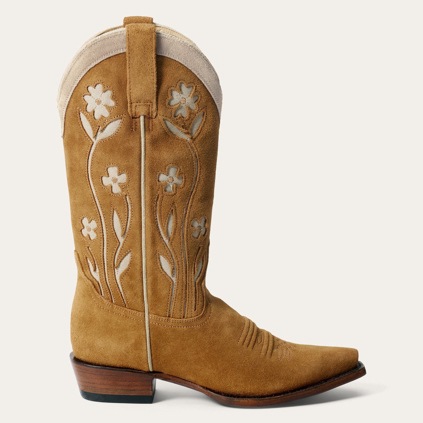 Stetson & THE GREAT. Suede Floral Cowboy Boot