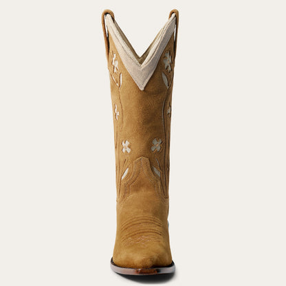Stetson & THE GREAT. Suede Floral Cowboy Boot