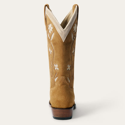 Stetson & THE GREAT. Suede Floral Cowboy Boot