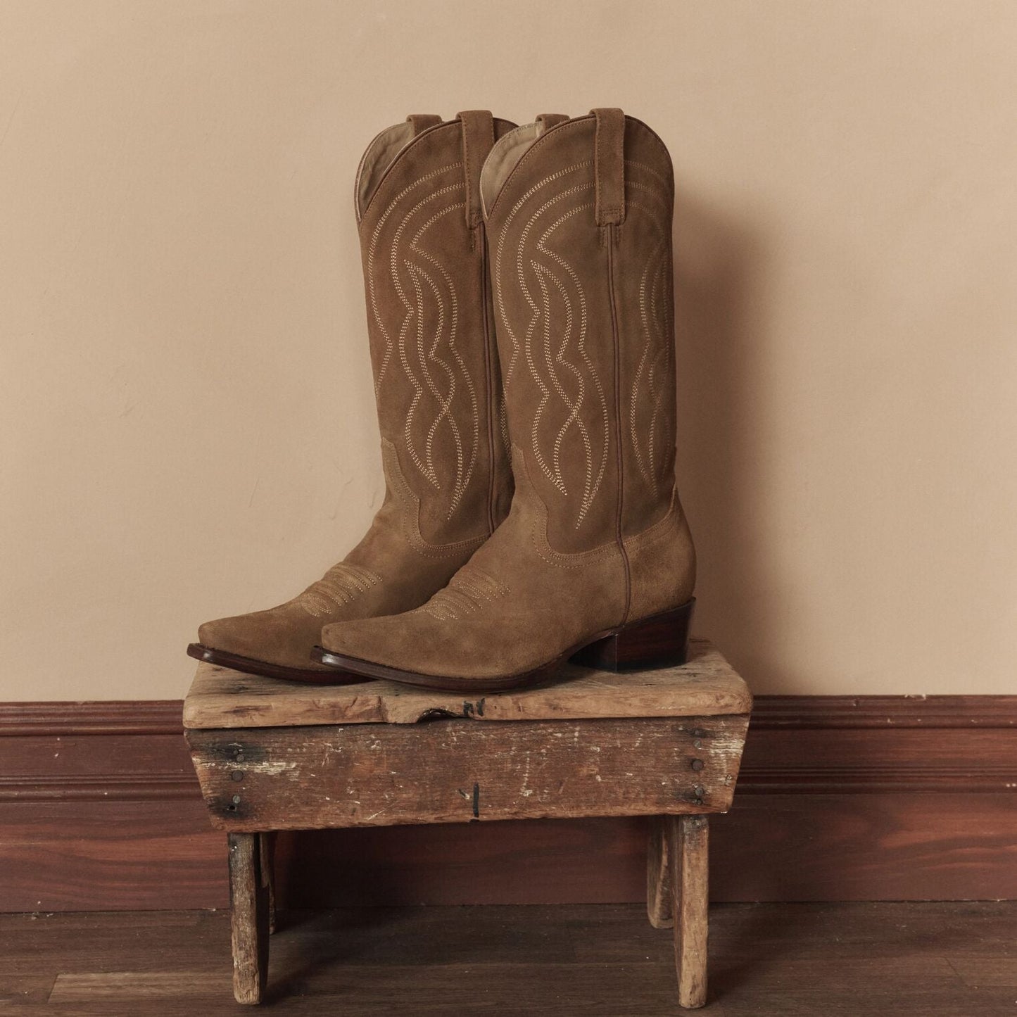 Stetson & THE GREAT. Suede Cowboy Boot