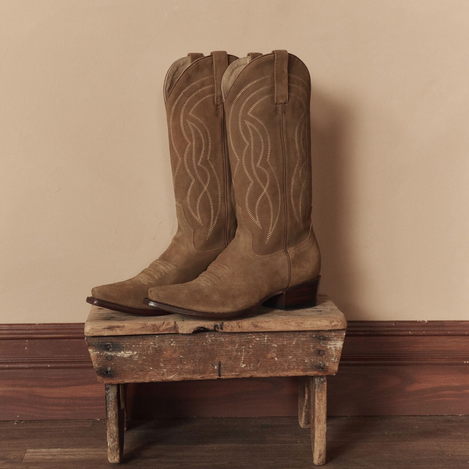 Stetson & THE GREAT. Suede Cowboy Boot