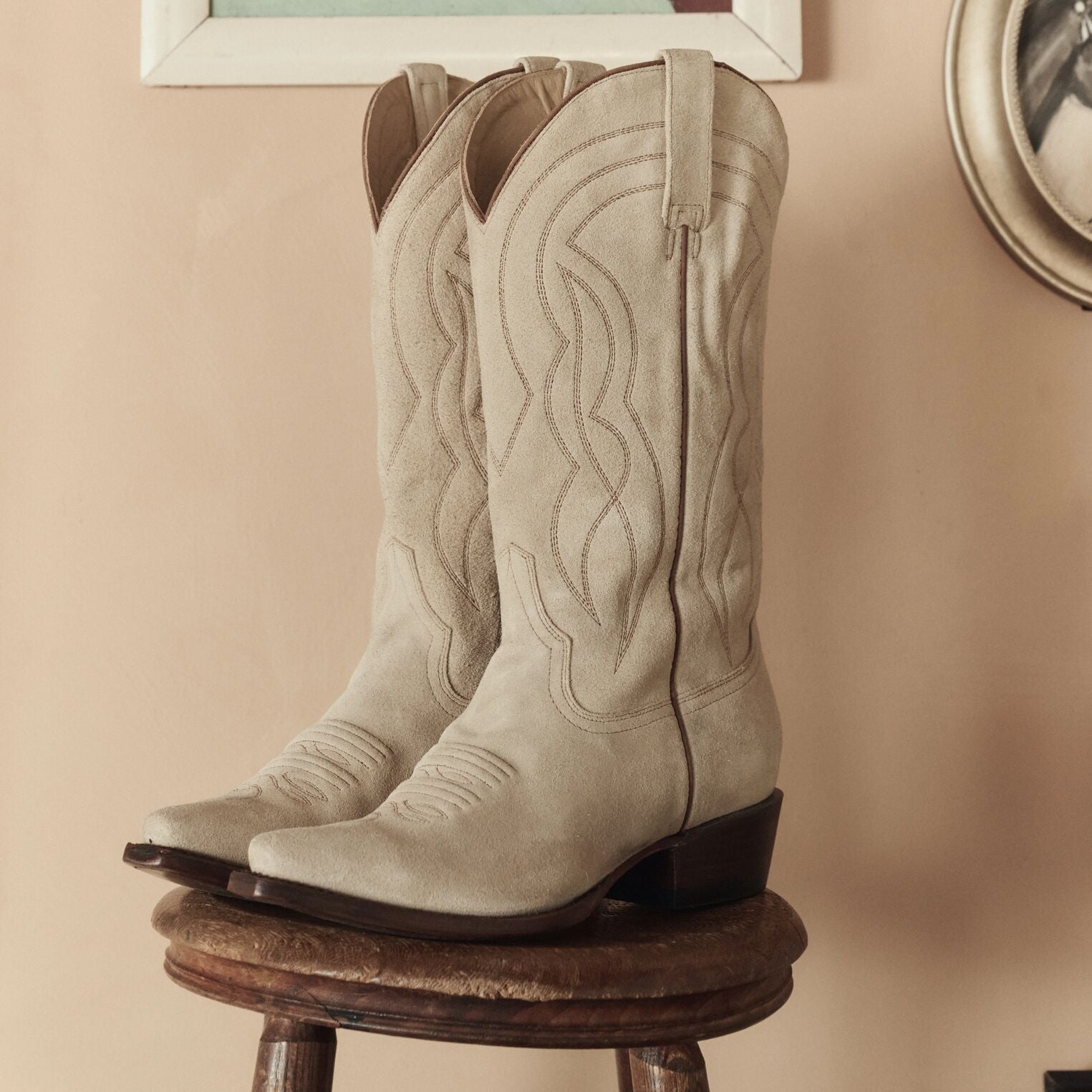 Stetson & THE GREAT. Suede Cowboy Boot